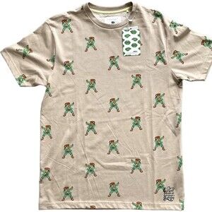 Ricky Singh Men's Small Dog Dabbing Denim & Flower St Patrick's Day T-Shirt New